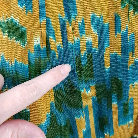 COPY - Ulla Johnson Navi Byzantine Midi Wrap Skirt Blue Yellow Green Fall Ikat … - Picture 12 of 14